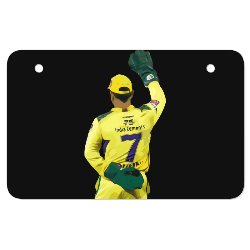 Ms Dhoni Chennai Super Kings Csk Wallpaper Whistlepodu Classic Atv License Plate | Artistshot