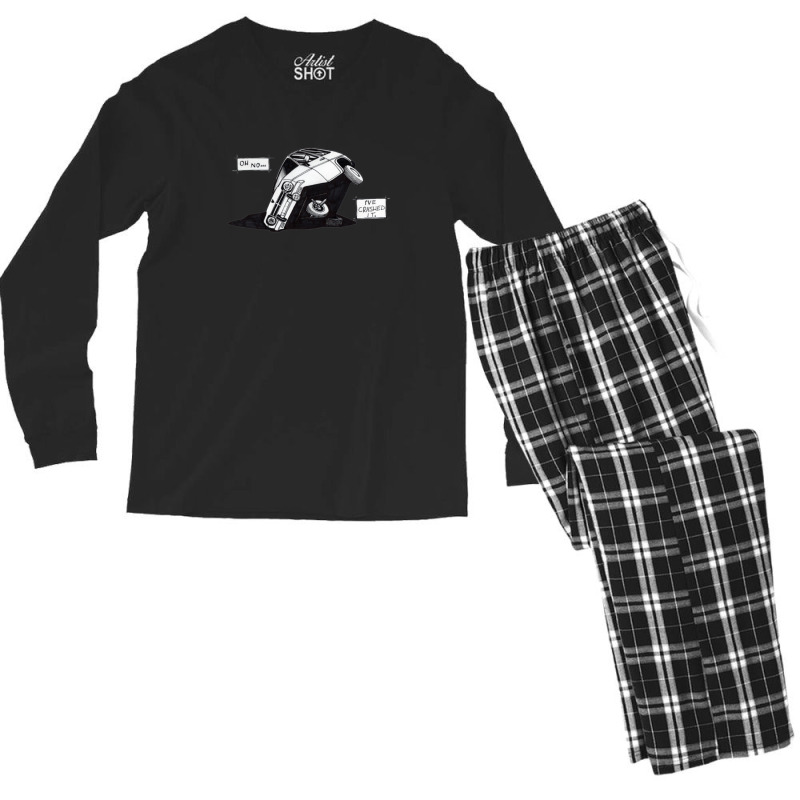 Reliant Robin In Its Natural Habitat Men's Long Sleeve Pajama Set by HectorMarroquin | Artistshot