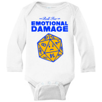 Roll For Emotional Damage Long Sleeve Baby Bodysuit | Artistshot