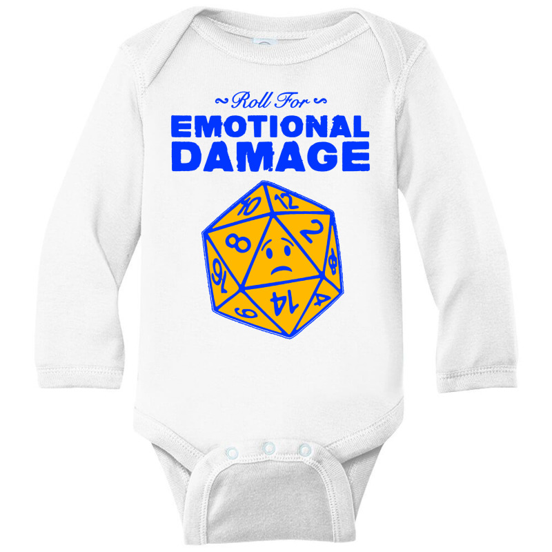 Roll For Emotional Damage Long Sleeve Baby Bodysuit by Saprol Tees | Artistshot