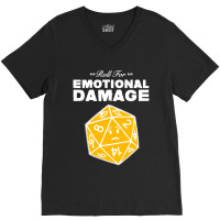 Roll For Emotional Damage V-neck Tee | Artistshot