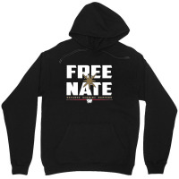 Free Nate (white On Black) Unisex Hoodie | Artistshot