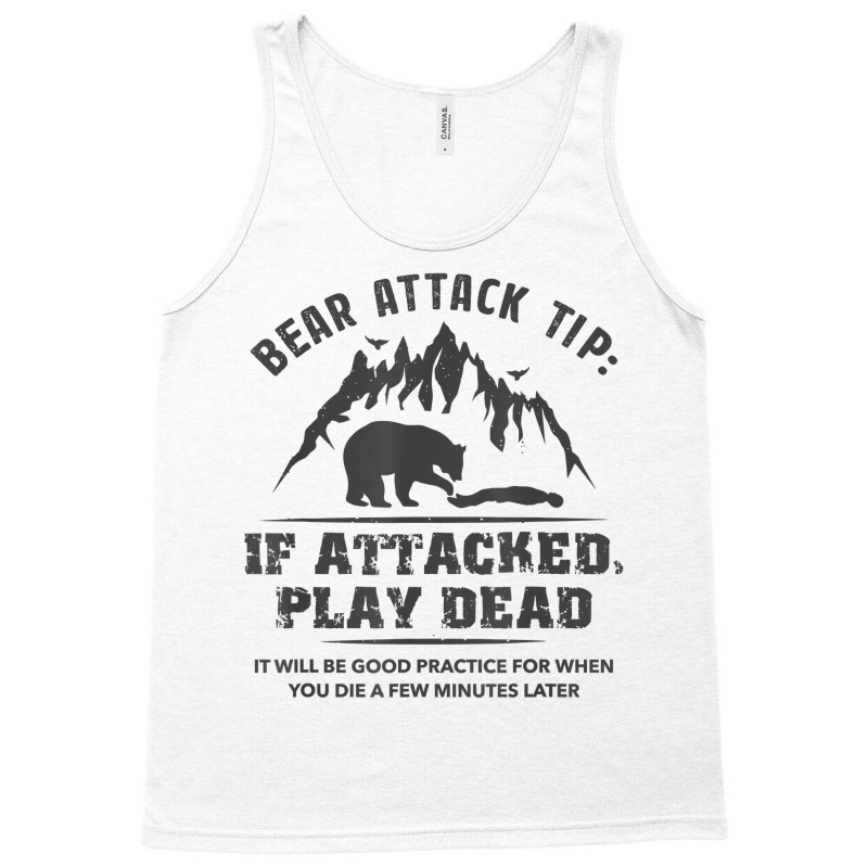 Bear Attack Tip Camping Hiking Travel Adventure Vintage T Shirt Tank Top | Artistshot