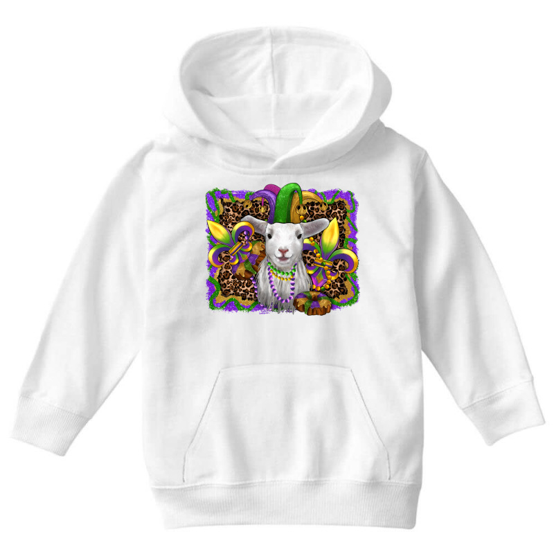 Mardi Gras Baby Sheep King Cake Fleur De Lis Youth Hoodie | Artistshot