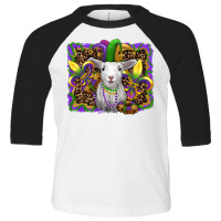 Mardi Gras Baby Sheep King Cake Fleur De Lis Toddler 3/4 Sleeve Tee | Artistshot