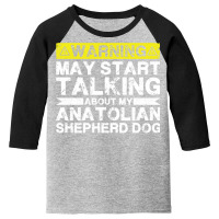 Warning May Start Talking About My Anatolian Shepherd Dog Pullover Hoo Youth 3/4 Sleeve | Artistshot