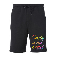 Code And Read Dyslexia Awareness Fleece Short | Artistshot