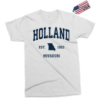 Holland Missouri Mo Vintage Athletic Navy Sports Design Long Sleeve T Exclusive T-shirt | Artistshot