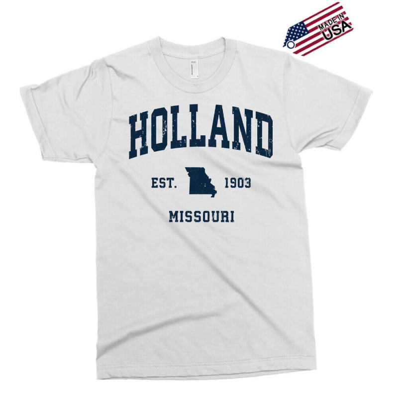 Holland Missouri Mo Vintage Athletic Navy Sports Design Long Sleeve T Exclusive T-shirt | Artistshot