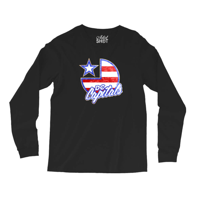 Dc Capitals Retro America Long Sleeve Shirts by cm-arts | Artistshot