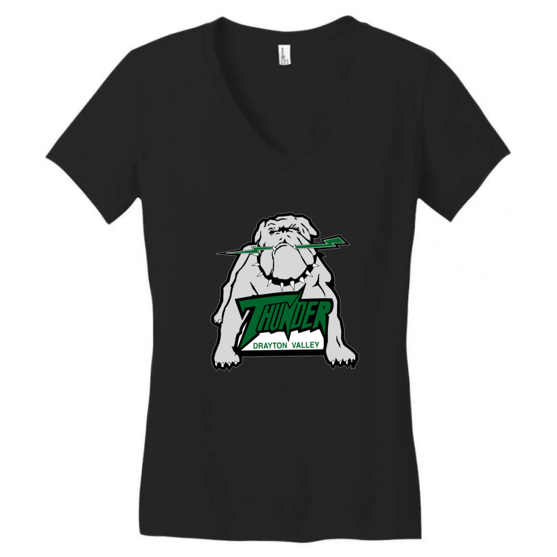 Drayton Valley Thunder Merch Women's V-Neck T-Shirt by cm-arts | Artistshot