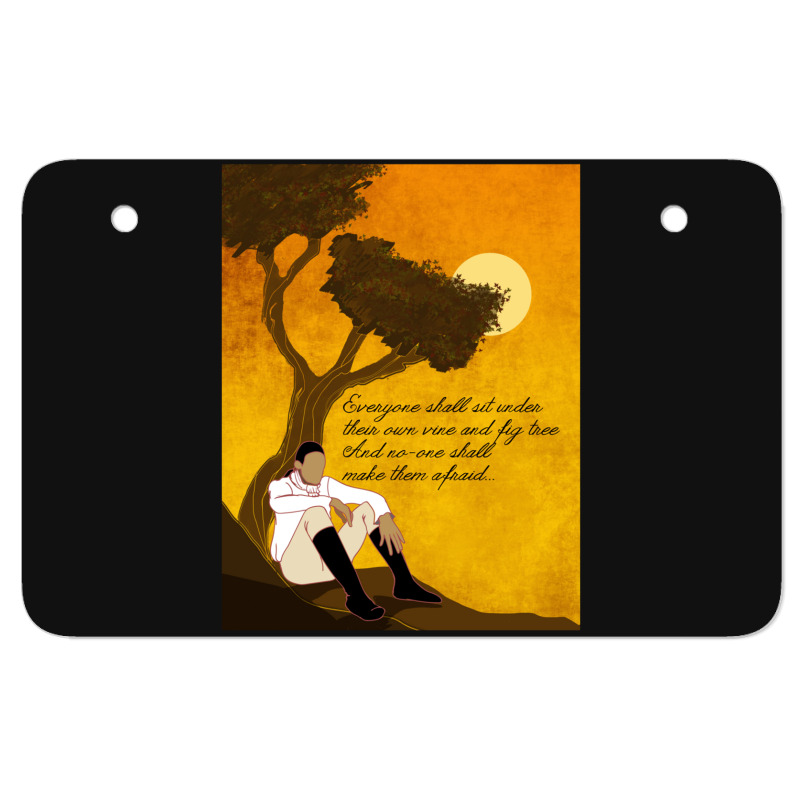 Vine And Fig Tree Artwork Atv License Plate | Artistshot