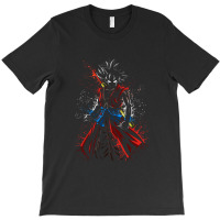 Goku Power Pole Ink Splatter For Boyfriend T-shirt | Artistshot