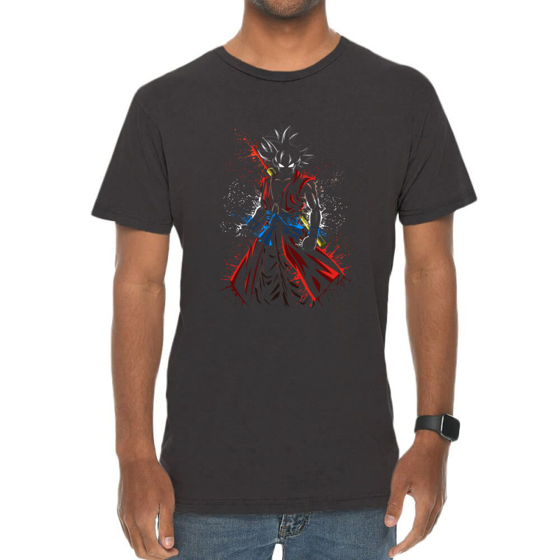 Goku Power Pole Ink Splatter For Boyfriend Vintage T-shirt | Artistshot