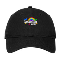 Capitalism Kills Nihilist Kidcore Anti Capitalist Socialist Adjustable Cap | Artistshot