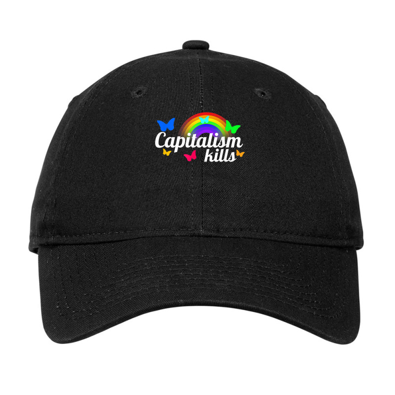 Capitalism Kills Nihilist Kidcore Anti Capitalist Socialist Adjustable Cap by WillettaIngber | Artistshot