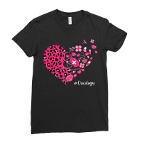 Leopard Heart Stethoscope Oncology Nurse Valentines Day Ladies Fitted T-shirt | Artistshot