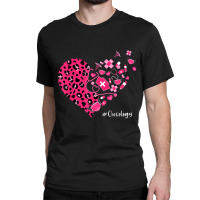 Leopard Heart Stethoscope Oncology Nurse Valentines Day Classic T-shirt | Artistshot