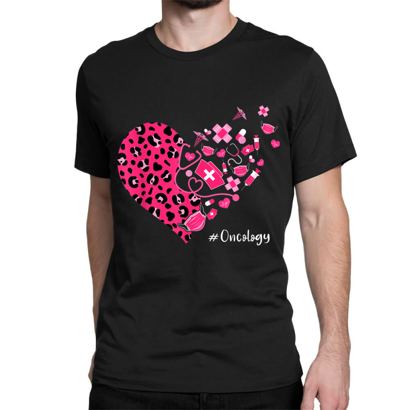 Leopard Heart Stethoscope Oncology Nurse Valentines Day Classic T-shirt by TiffaneyAitchison | Artistshot