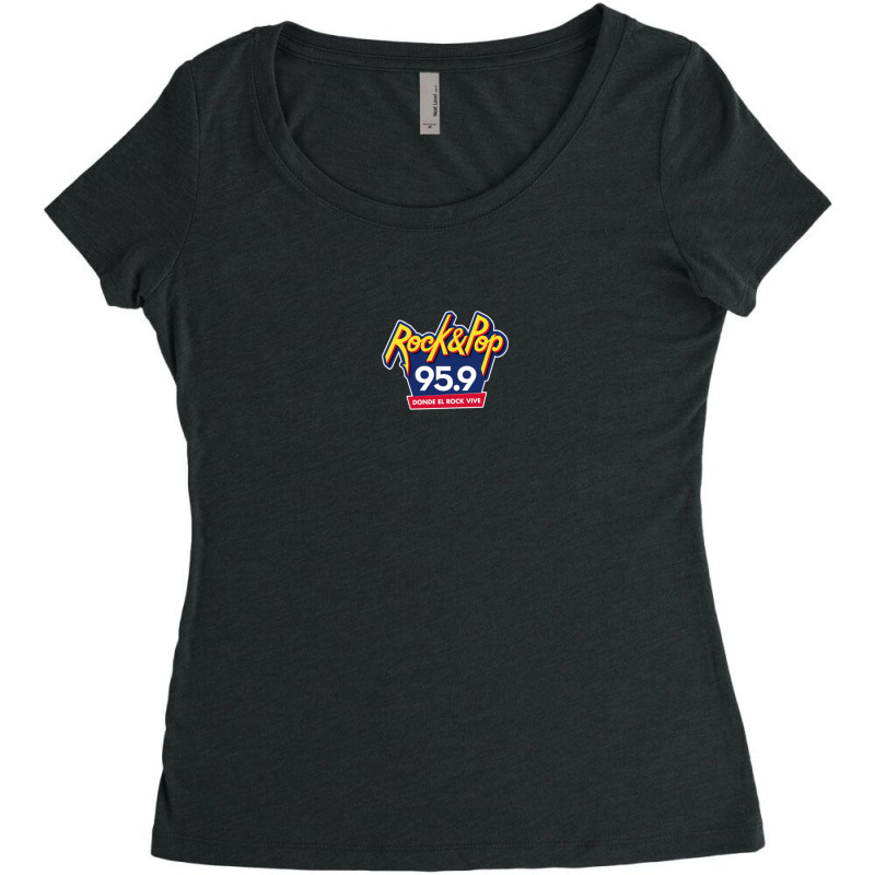 Incredible Rock And Pop Radio Design Women's Triblend Scoop T-shirt by LarryCory | Artistshot