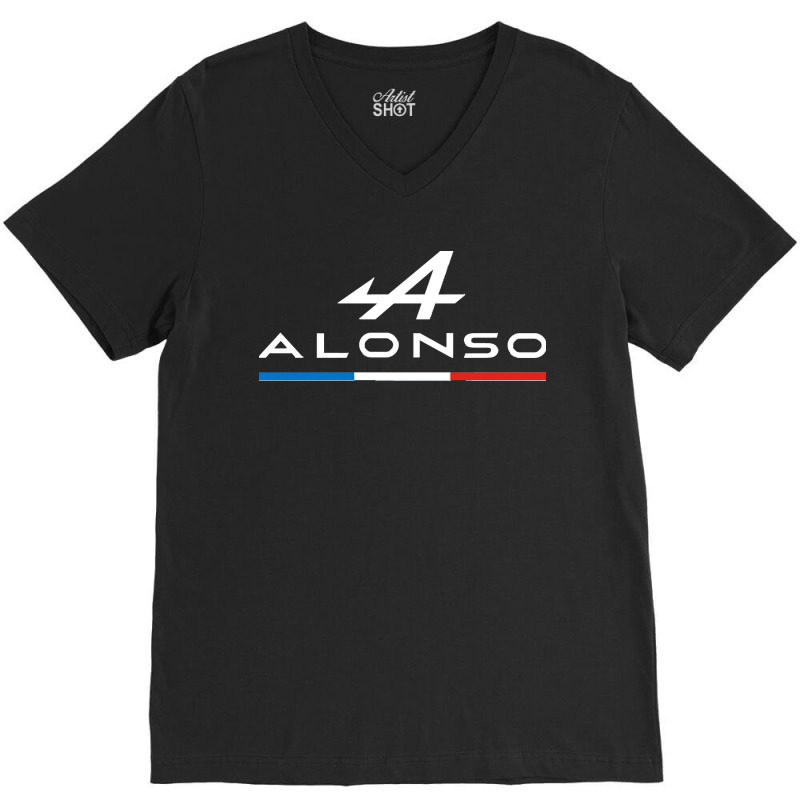 Fernando Alonso Alpine F1 2021 (tricolore) V-neck Tee | Artistshot