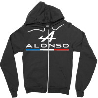 Fernando Alonso Alpine F1 2021 (tricolore) Zipper Hoodie | Artistshot