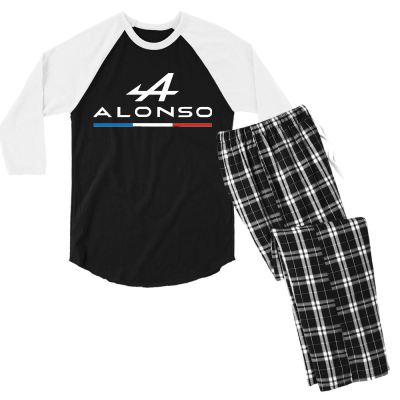 Fernando Alonso Alpine F1 2021 (tricolore) Men's 3/4 Sleeve Pajama Set | Artistshot