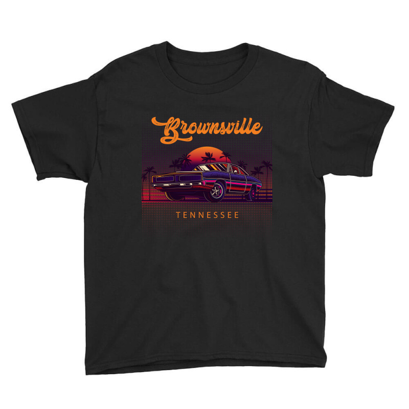 Brownsville Tennessee Retro Vintage 80s 90s Muscle Cars Retrowave Aest Youth Tee by pancakespienova | Artistshot