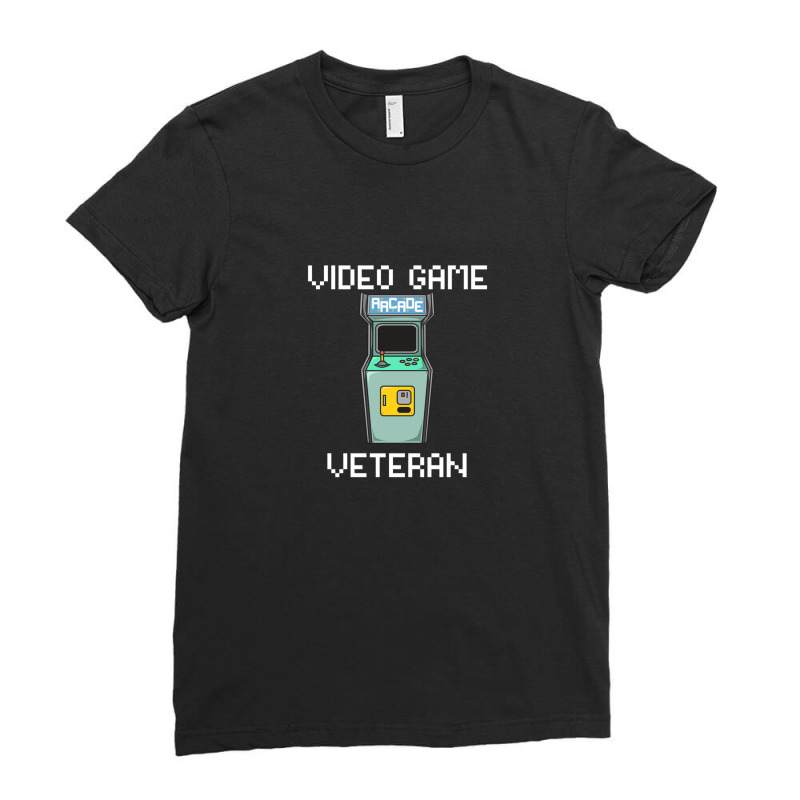 Retro Arcade Design For A Video Game Player Ladies Fitted T-Shirt by ShaneHess | Artistshot