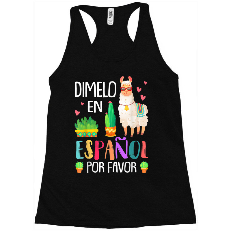 Womens En Espanol Por Favor Bilingual Spanish Teacher Gifts Racerback Tank by ZaraGross | Artistshot