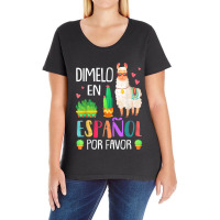 Womens En Espanol Por Favor Bilingual Spanish Teacher Gifts Ladies Curvy T-shirt | Artistshot