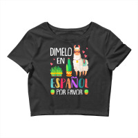 Womens En Espanol Por Favor Bilingual Spanish Teacher Gifts Crop Top | Artistshot