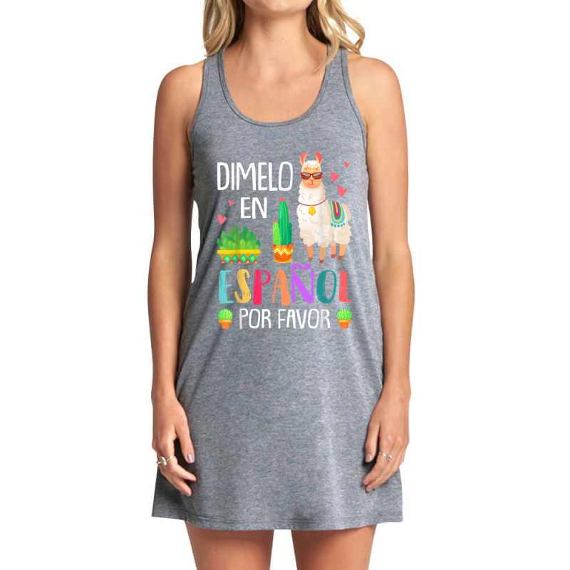 Womens En Espanol Por Favor Bilingual Spanish Teacher Gifts Tank Dress by ZaraGross | Artistshot