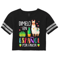 Womens En Espanol Por Favor Bilingual Spanish Teacher Gifts Scorecard Crop Tee | Artistshot