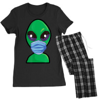 Alien Wearing Face Mask Women's Pajamas Set | Artistshot