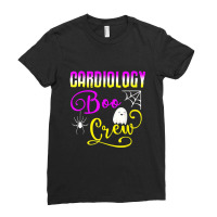 Cardiology Boo Crew Spider Ghost Halloween Halloween Ladies Fitted T-shirt | Artistshot