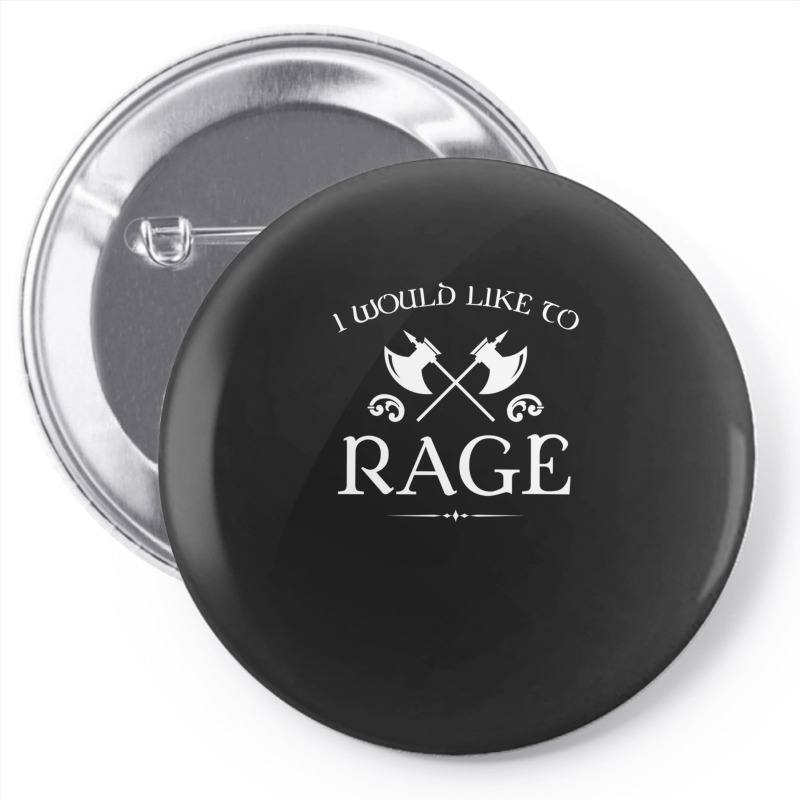 Barbarian - I Would Like To Rage Pin-back button by cm-arts | Artistshot