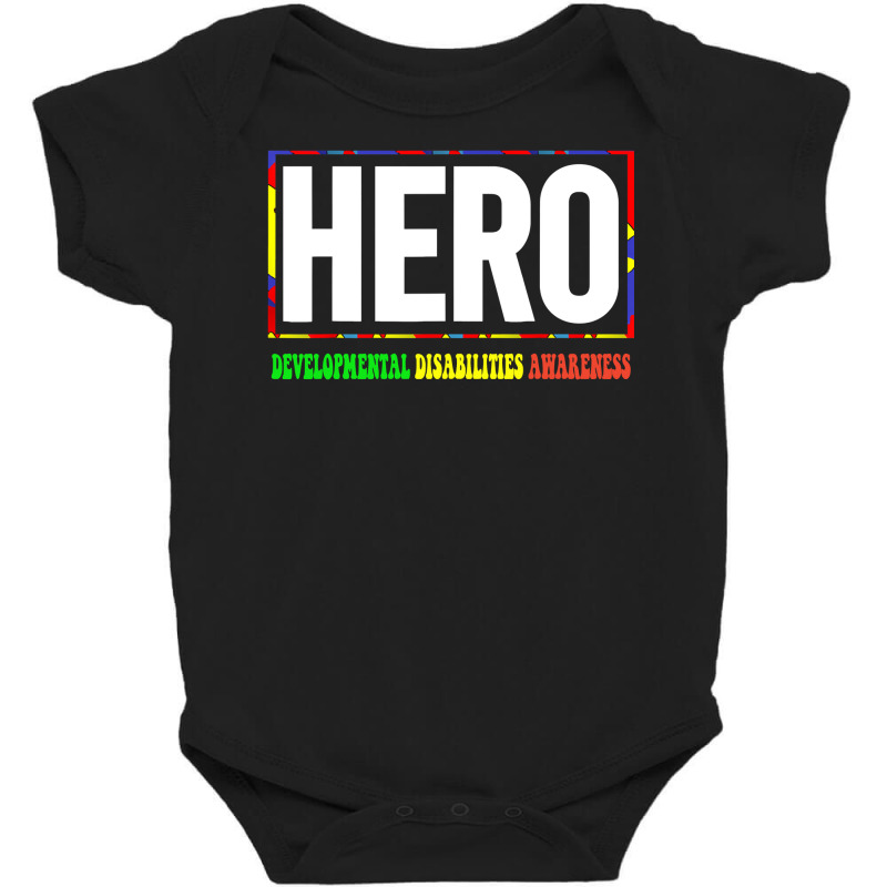 Hero Developmental Disabilities Awareness Long Sleeve T Shirt Baby Bodysuit by cm-arts | Artistshot