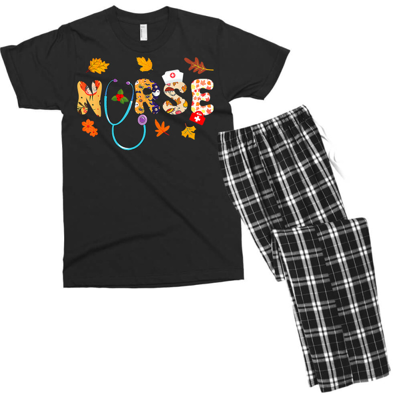 Turkey Day Nursing Thanksgiving Print Nurse Thanksgiving T Shirt Men's T-shirt Pajama Set | Artistshot