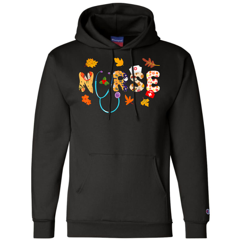 Turkey Day Nursing Thanksgiving Print Nurse Thanksgiving T Shirt Champion Hoodie | Artistshot