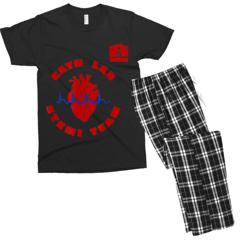 Cardiology Cardiac Cath Lab Code Stemi Team Cardiac Rn Men's T-shirt Pajama Set by WillettaIngber | Artistshot