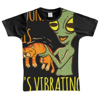 Alien With Cat Vibration Purr I Found This Vibrating Graphic Youth T-shirt | Artistshot