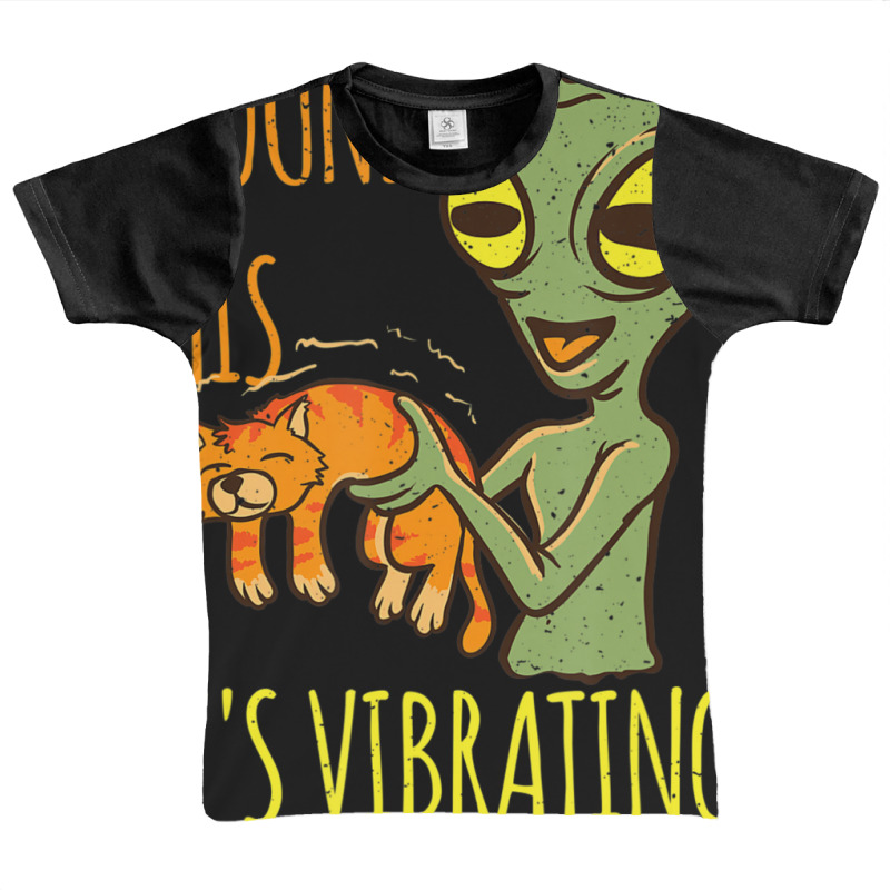 Alien With Cat Vibration Purr I Found This Vibrating Graphic Youth T-shirt by doboc | Artistshot