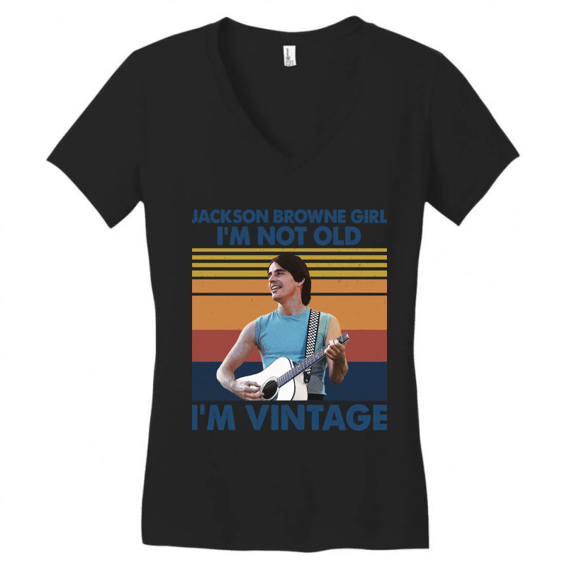 Great Men Women Rock Browne Jackson Cute Photographic Women's V-Neck T-Shirt by cm-arts | Artistshot