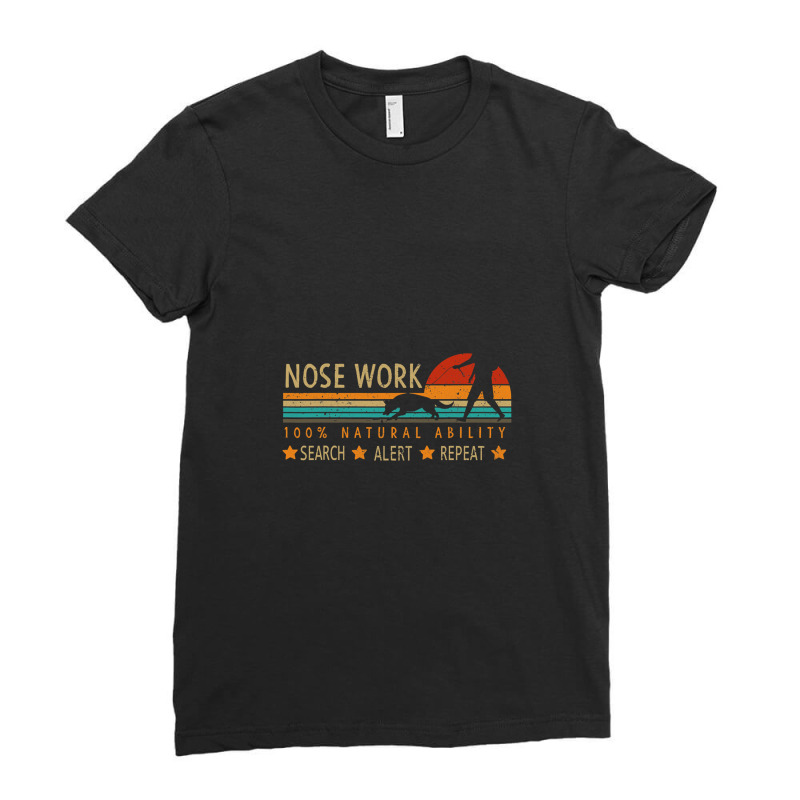 Nosework Dog Sport Training Nose Work Scent Work For Dogs Ladies Fitted T-Shirt by AudreyRussian | Artistshot