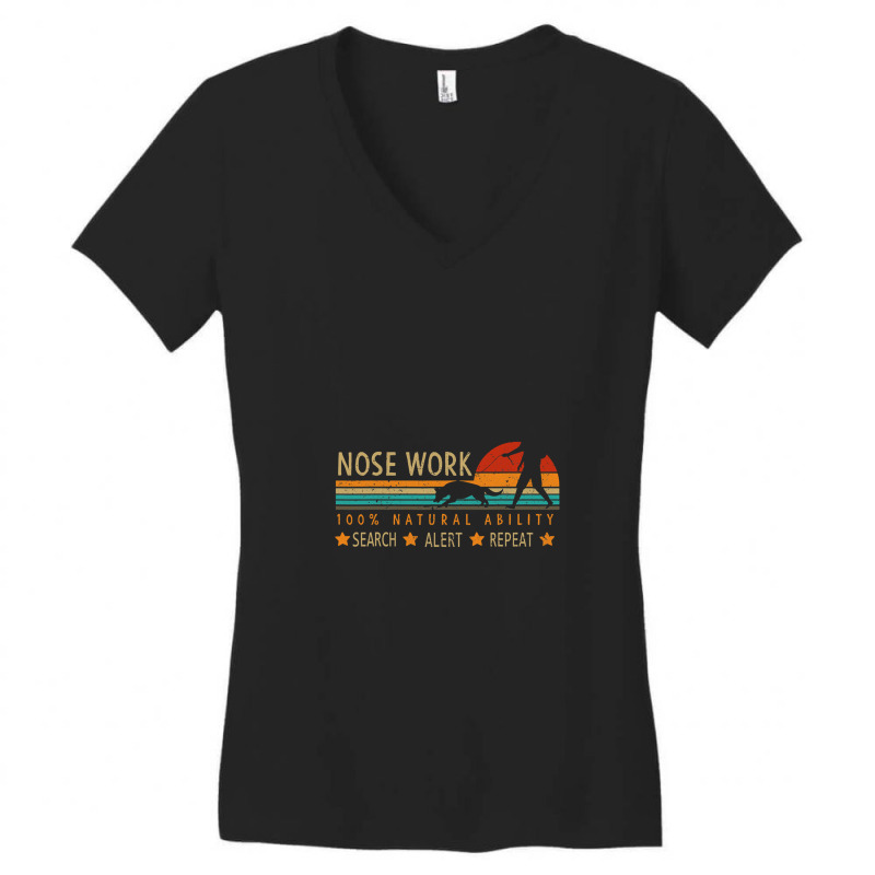 Nosework Dog Sport Training Nose Work Scent Work For Dogs Women's V-Neck T-Shirt by AudreyRussian | Artistshot