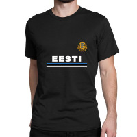 Estonia Eesti National Flag & Coat Of Arms Classic T-shirt | Artistshot