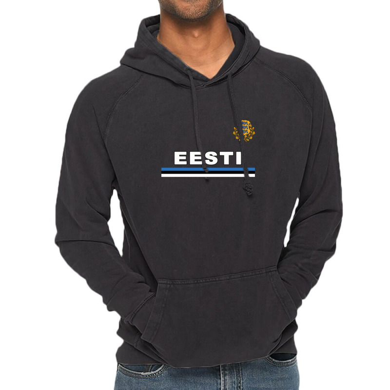 Estonia Eesti National Flag & Coat Of Arms Vintage Hoodie | Artistshot