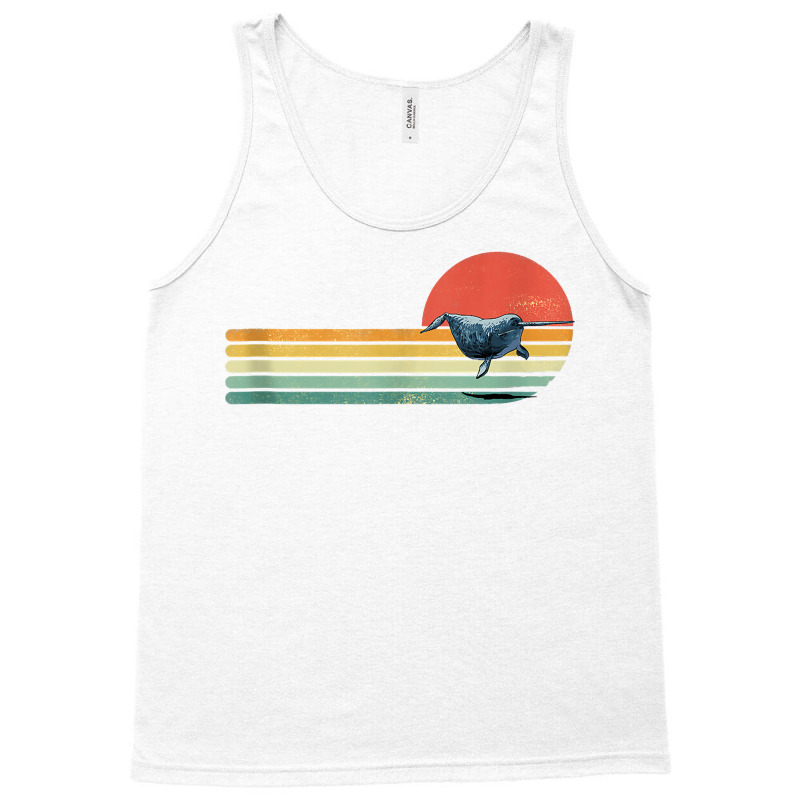 Retro Vintage Narwhal Whale Ocean Marine Mammal Sea Life Tank Top Tank Top | Artistshot