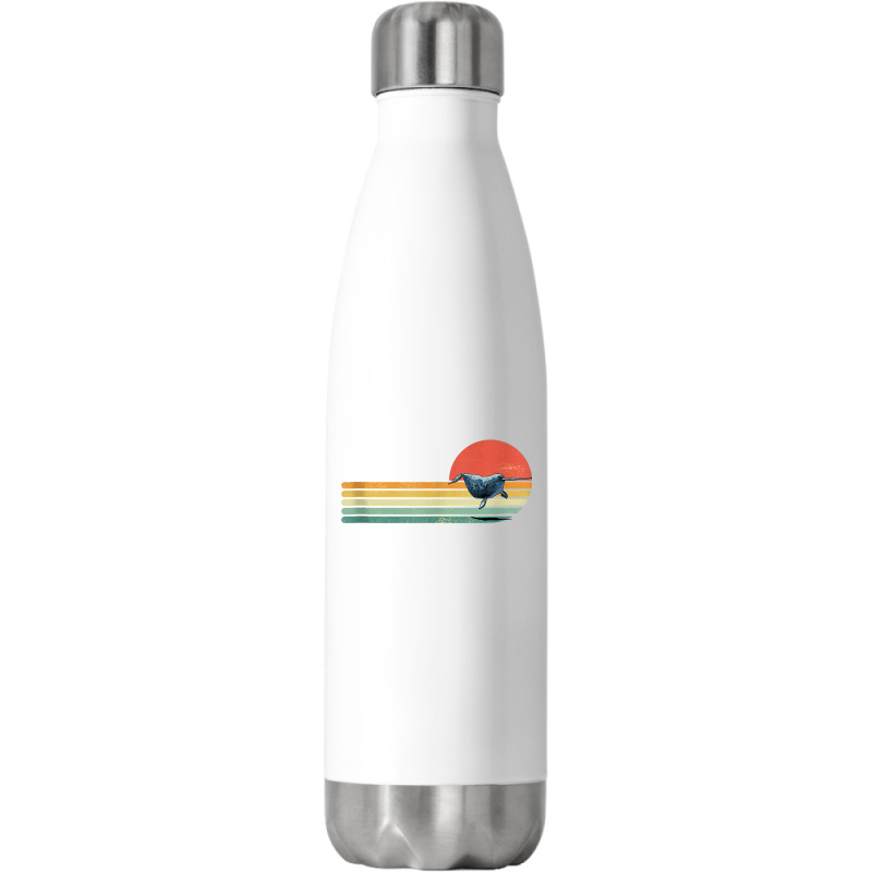 Retro Vintage Narwhal Whale Ocean Marine Mammal Sea Life Tank Top Stainless Steel Water Bottle | Artistshot